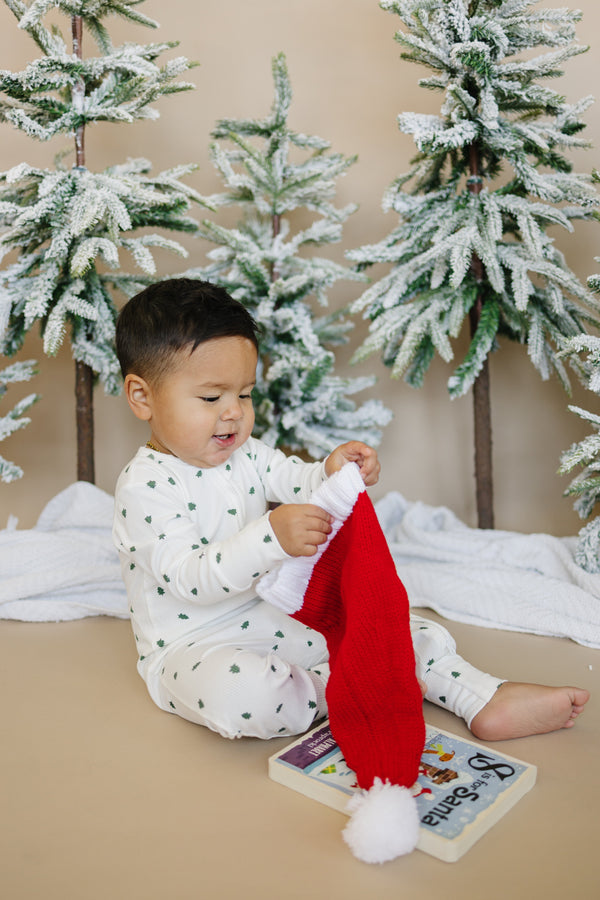 Tiny Trees Ribbed Bamboo Zippy Pajamas for babies, cozy and stylish sleepwear in a soft ribbed design.