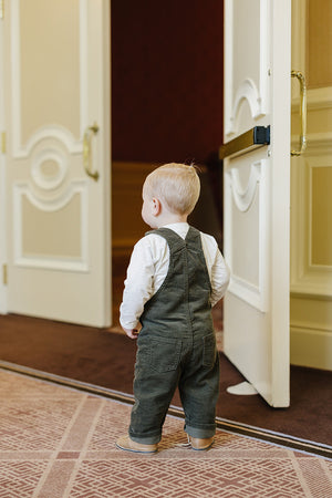 Green Corduroy Overalls