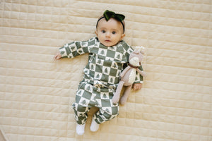 Checkered Christmas Trees Organic Cotton Set