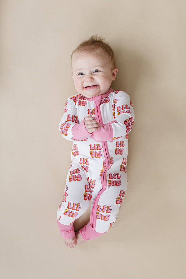 Bamboo Zip Romper | Lil Sis - MOOGCO Baby