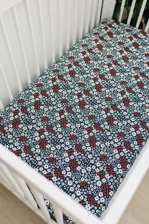 Americana Floral Bamboo Stretch Crib Sheet