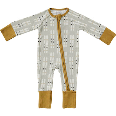 Ski Ribbed Bamboo Zipper - MOOGCO Baby