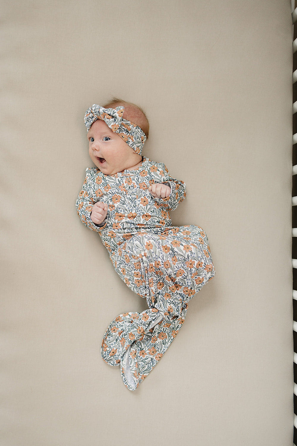 Dainty Meadow Bamboo Knot Gown - MOOGCO Baby