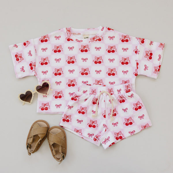Shorts Set | Checkered Cherry