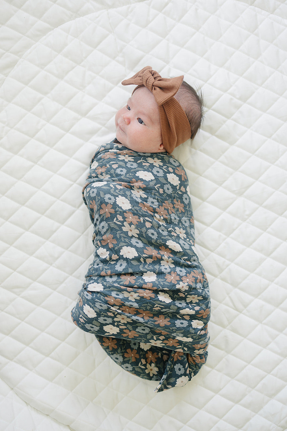 Midnight Floral Muslin Swaddle Blanket - MOOGCO Baby