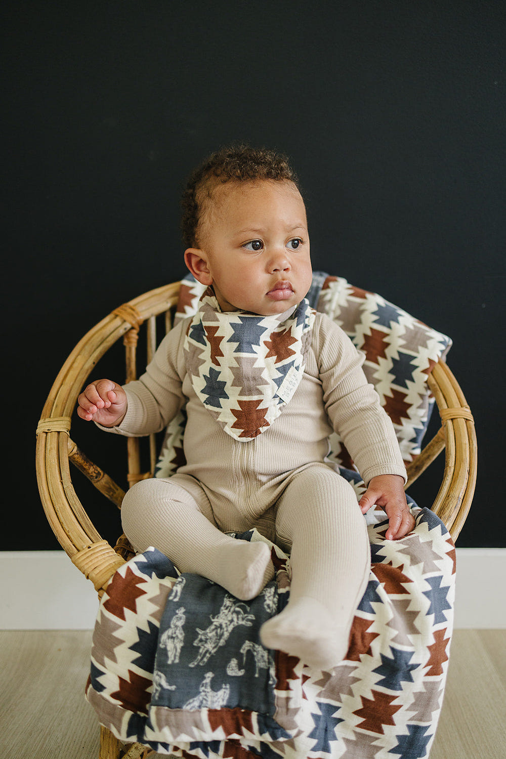Western Aztec + Wild West Muslin Quilt - MOOGCO Baby