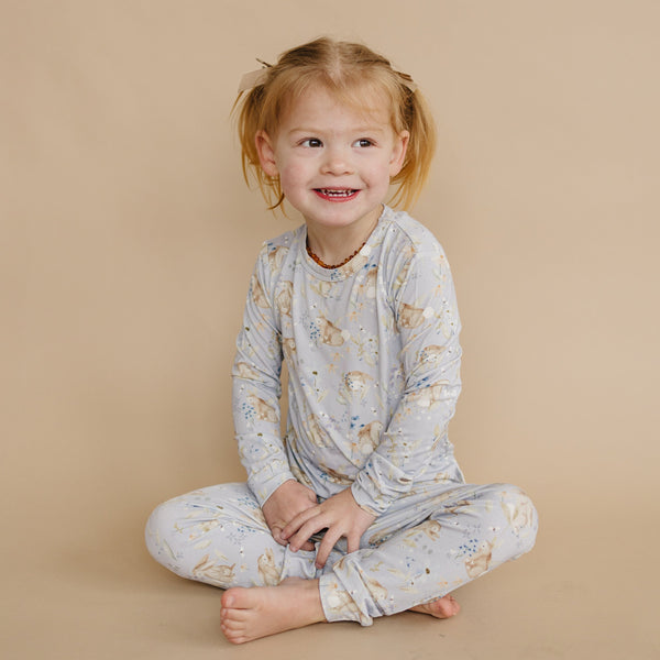 Bunny Blossoms 2pc Bamboo Pajamas