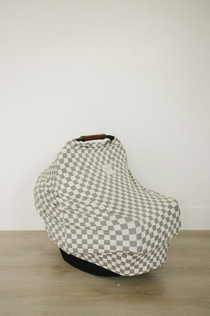 Light Green Checkered Bamboo Multi-Use Cover