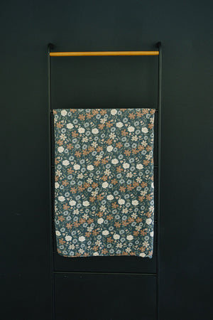 Midnight Floral Muslin Swaddle Blanket