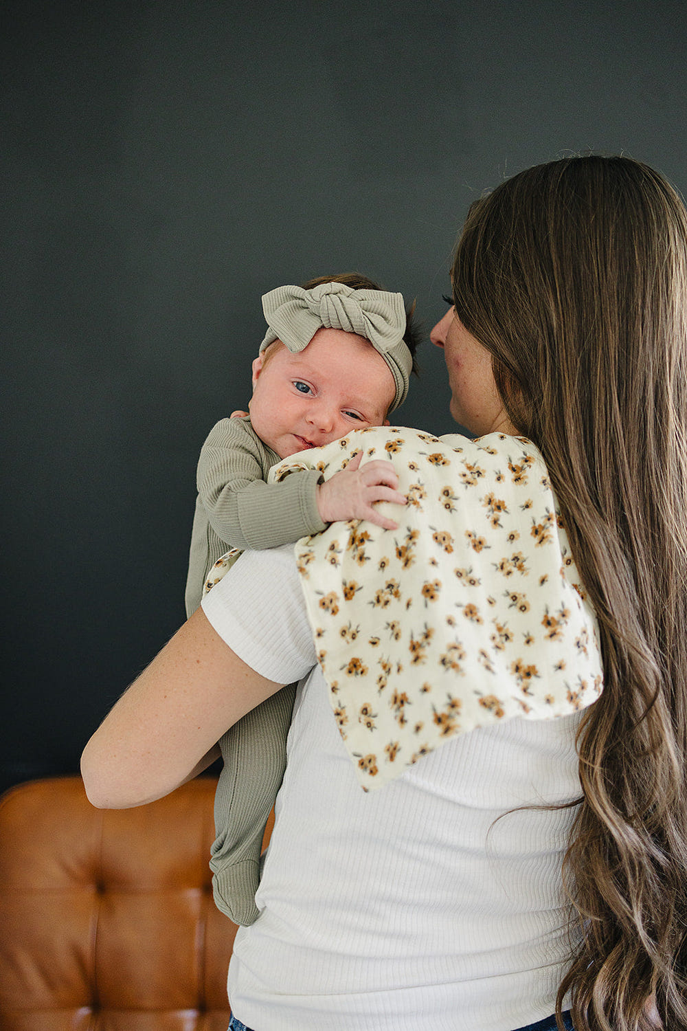 Autumn Bloom Muslin Burp Cloth - MOOGCO Baby