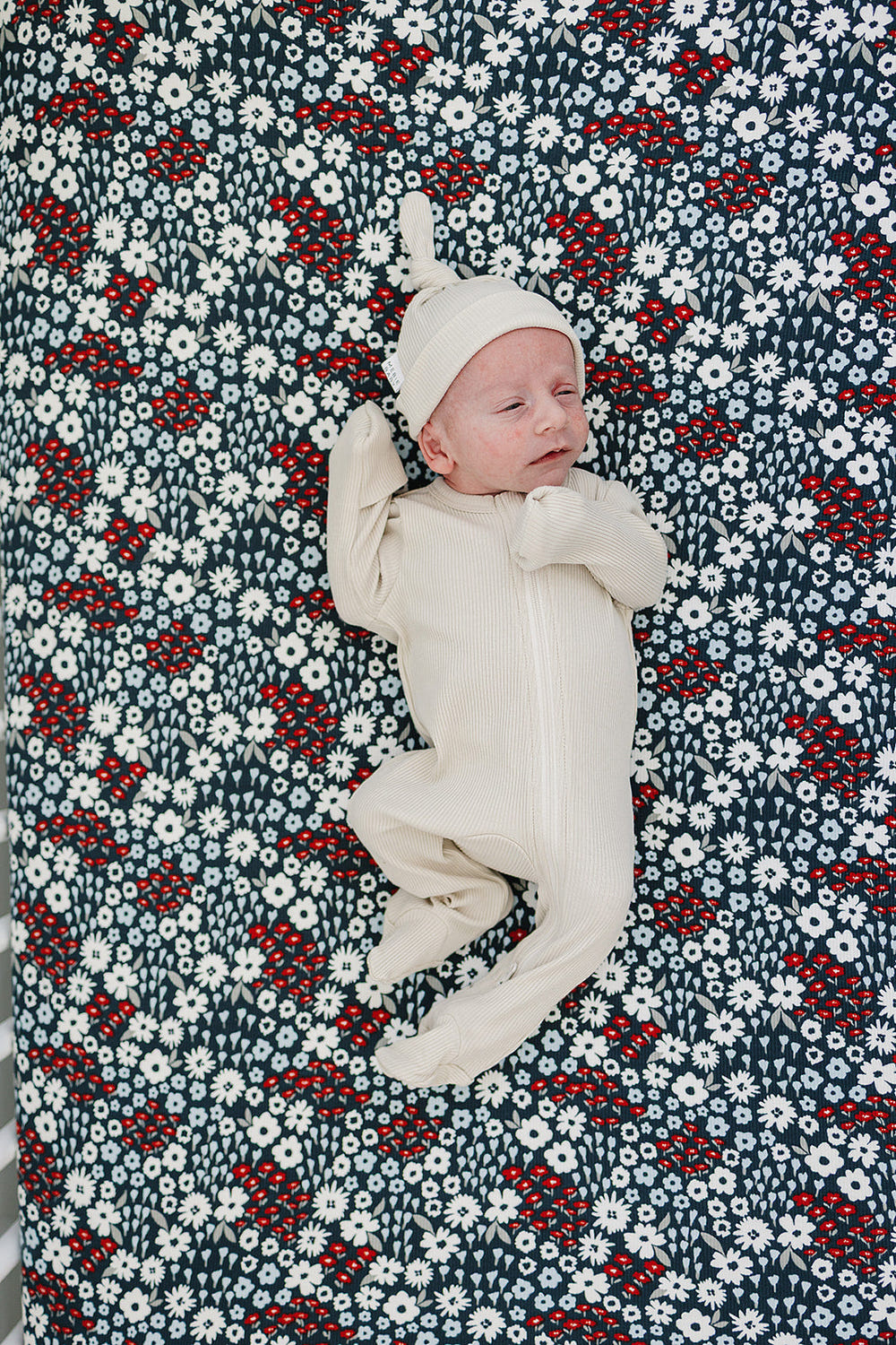 Americana Floral Bamboo Stretch Crib Sheet for stylish and comfortable baby bedding.