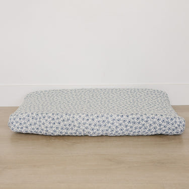 Blue Blossom Muslin Changing Pad Cover