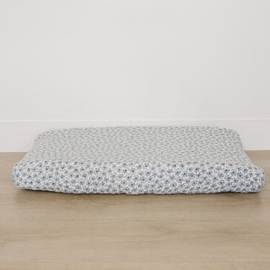 Blue Blossom Muslin Changing Pad Cover