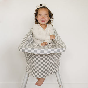 Light Green Checkered Bamboo Multi-Use Cover