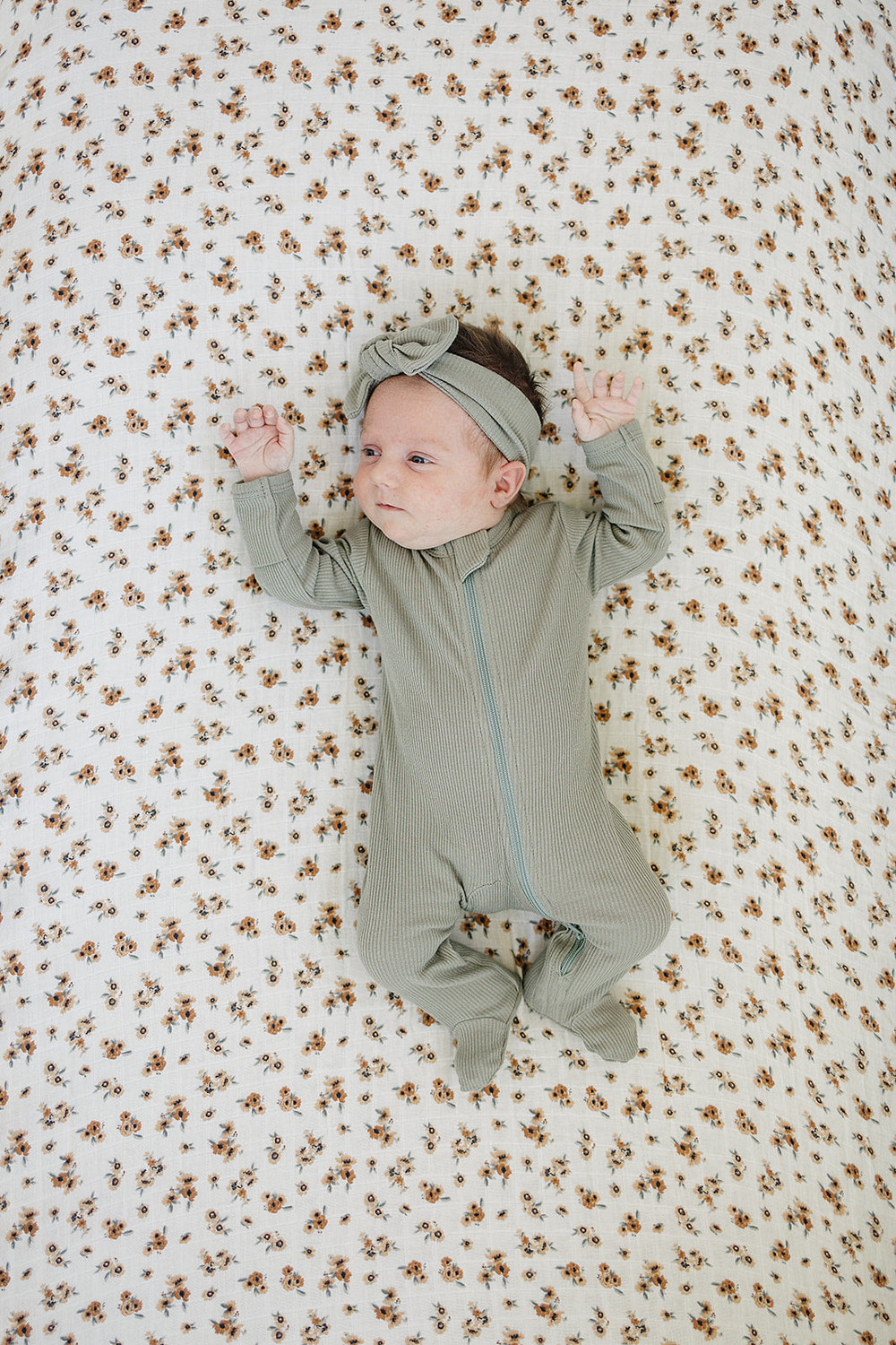 Autumn Bloom Muslin Crib Sheet - MOOGCO Baby