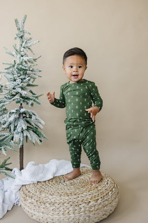 Christmas Tree Bamboo Pajamas - 2pc Set
