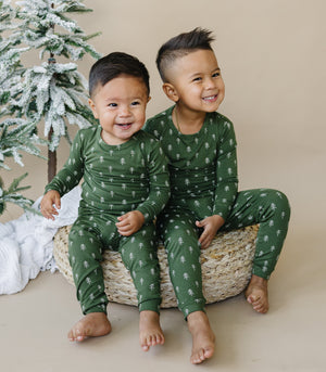 Christmas Tree Bamboo Pajamas - 2pc Set