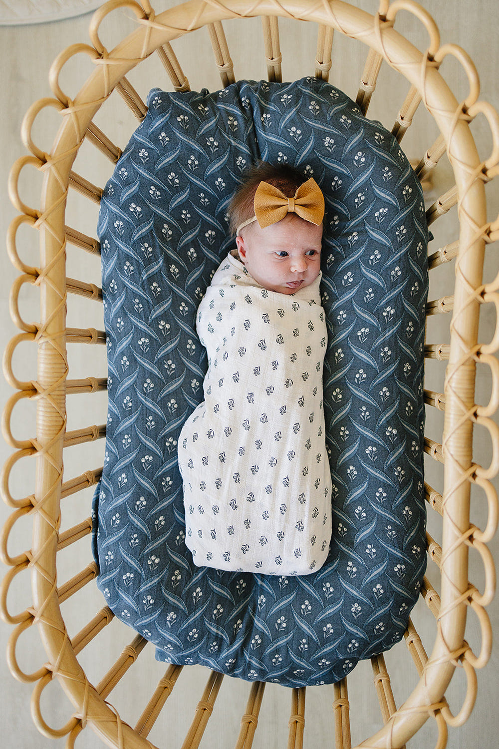 Cream Berry Muslin Swaddle Blanket - MOOGCO Baby