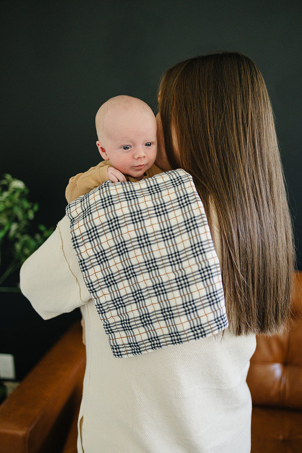 Vintage Plaid Muslin Burp Cloth - MOOGCO Baby