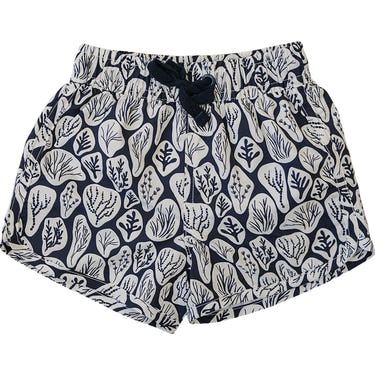 Coral Reef Swim Shorts for babies, vibrant design perfect for summer fun and beach adventures.