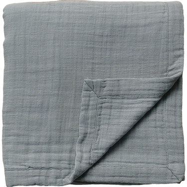 Dusty Blue Muslin Quilt - MOOGCO Baby