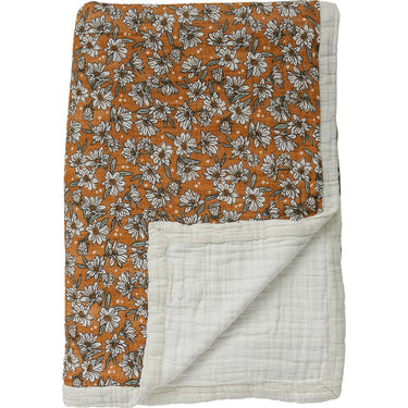 Magnolia Floral Twin Muslin Quilt - MOOGCO Baby