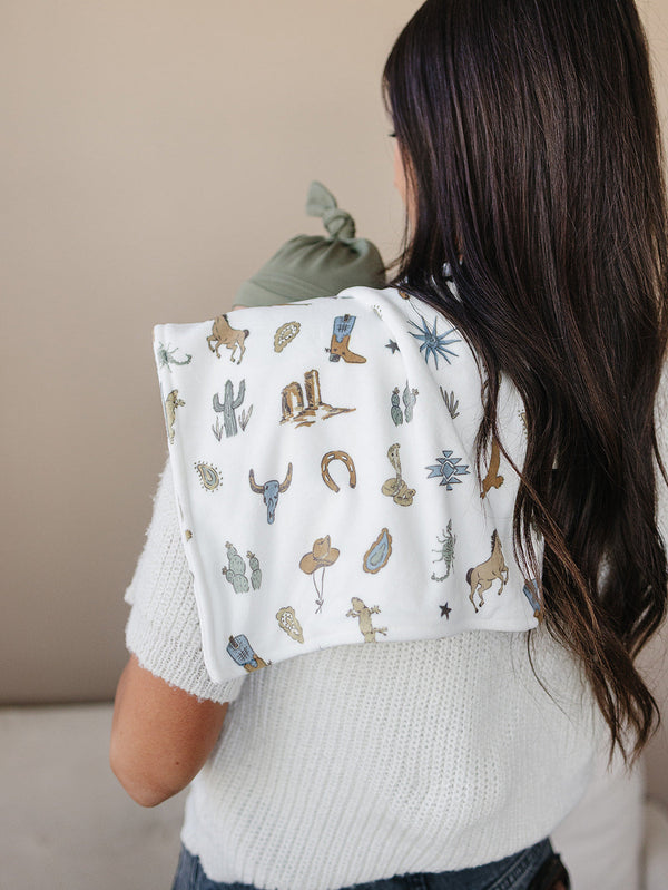 Desert West Luxe Fleece Burp Cloth