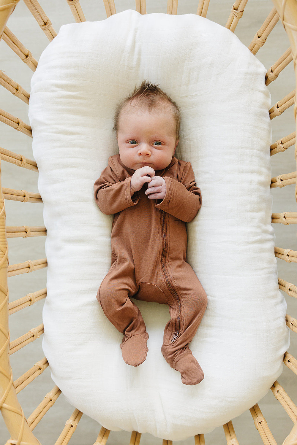 Rust Bamboo Footed Zipper - MOOGCO Baby