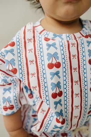 Shorts Set | Cherries & Stripes