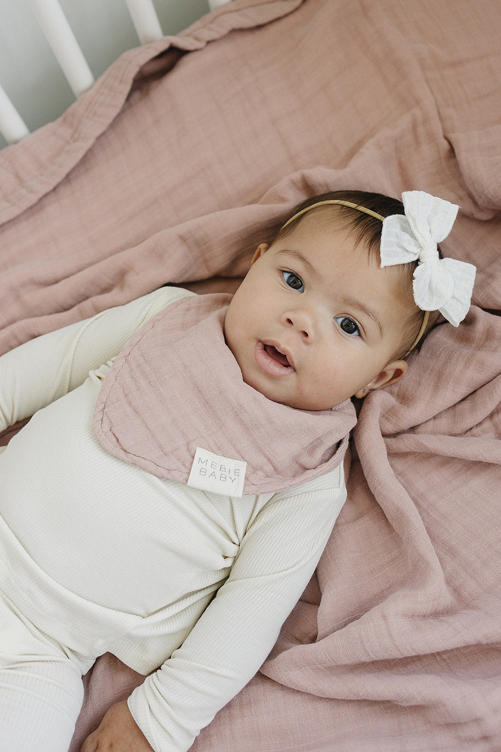 Dusty Rose Muslin Bib - MOOGCO Baby