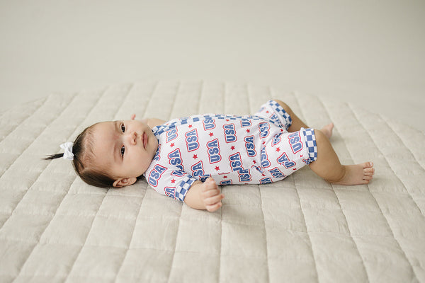 Bamboo Shorty Romper | USA