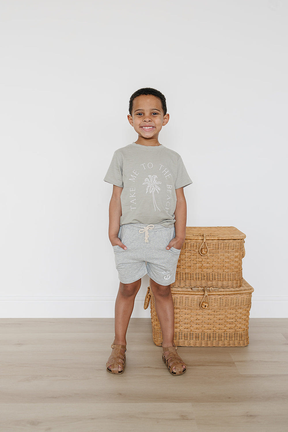 "Take Me To The Beach Tee for babies - cute and comfy top perfect for sunny days."