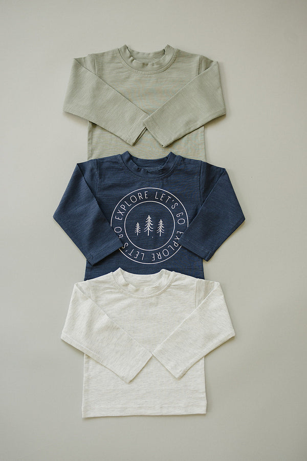 Explore Long Sleeve Cotton Tee
