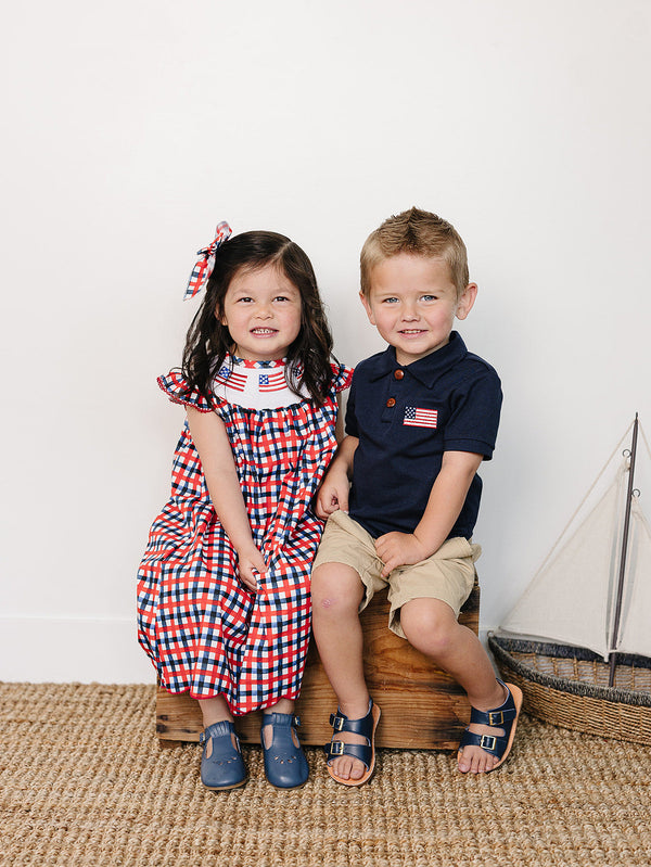 Navy Flag Polo