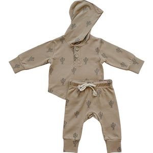 Cactus hooded baby set, featuring a cute design, perfect for cozy and stylish outfits.