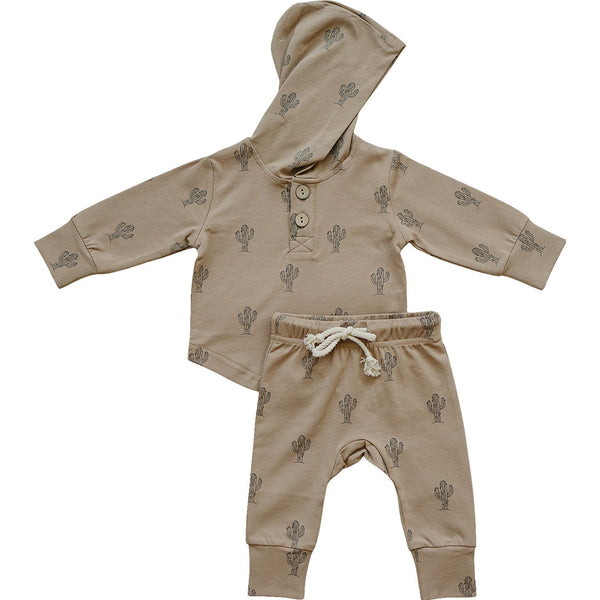 Cactus hooded baby set, featuring a cute design, perfect for cozy and stylish outfits.