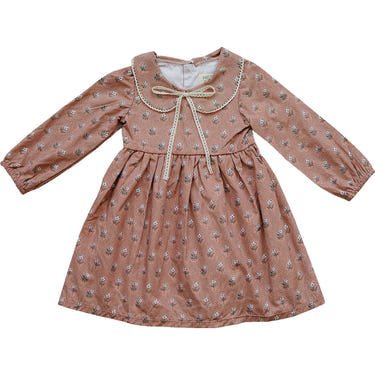 Vintage pink floral dress for babies, perfect for special occasions and everyday wear.
