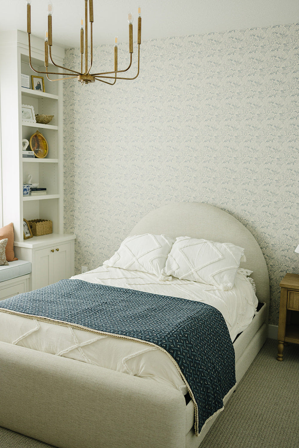 Navy Berry + Cream Berry Lace Twin Muslin Quilt - MOOGCO Baby