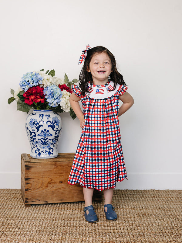 All American Plaid Hair Bows