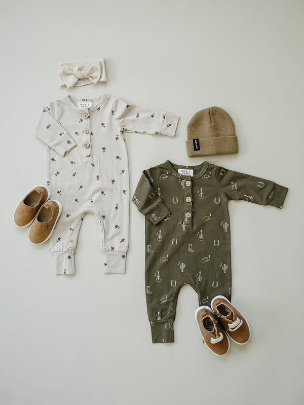 Nashville Long Sleeve Button Romper