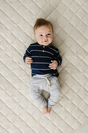 Navy Stripe Long Sleeve Tee