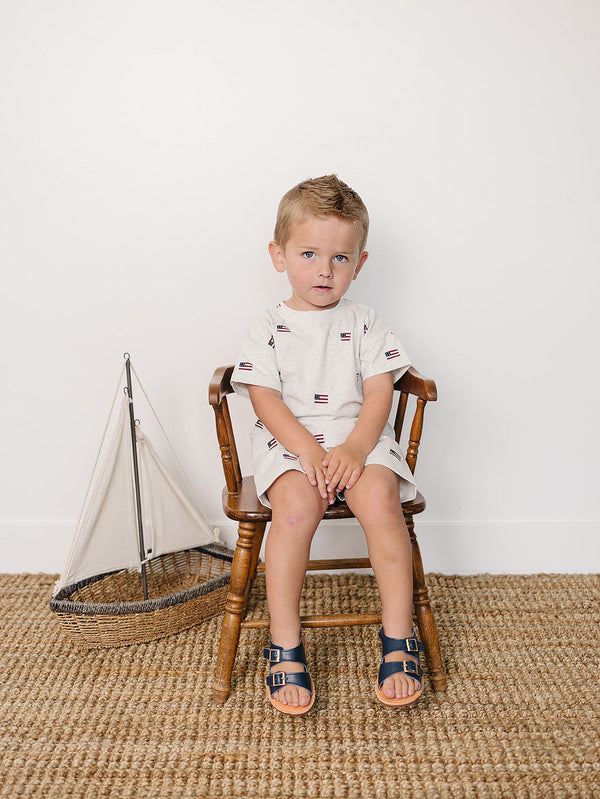 Flag Button Short Set