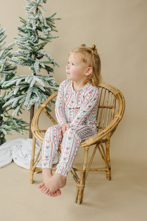 Candy Cane Lane Bamboo Christmas Pajamas - 2pc Set