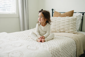 Taupe Checkered Twin Muslin Quilt