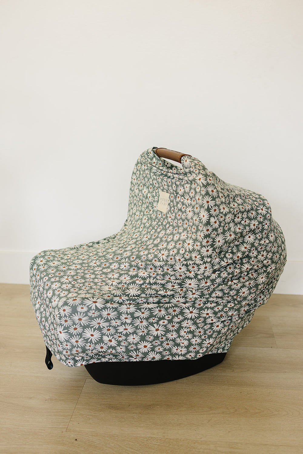 Dark Green Daisy Bamboo Multi-Use Cover - MOOGCO Baby