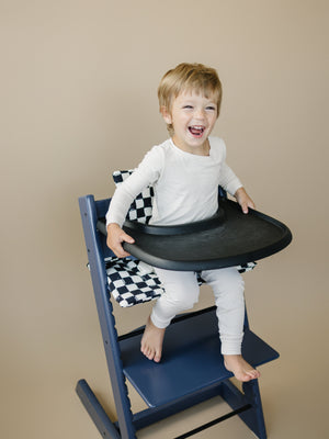 Black & White Checkered Cushion for the Stokke Tripp Trapp Highchair