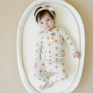 Pumpkin Posie 2pc Bamboo Pajamas for Kids - Sizes Newborn & Up!