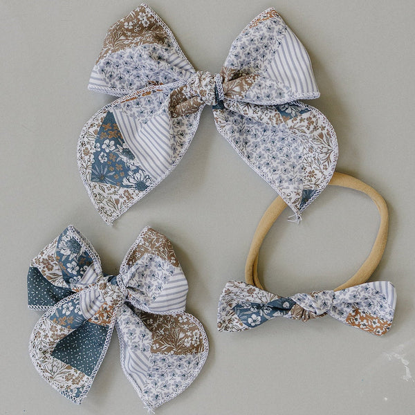 Patchwork Print Hair Bow