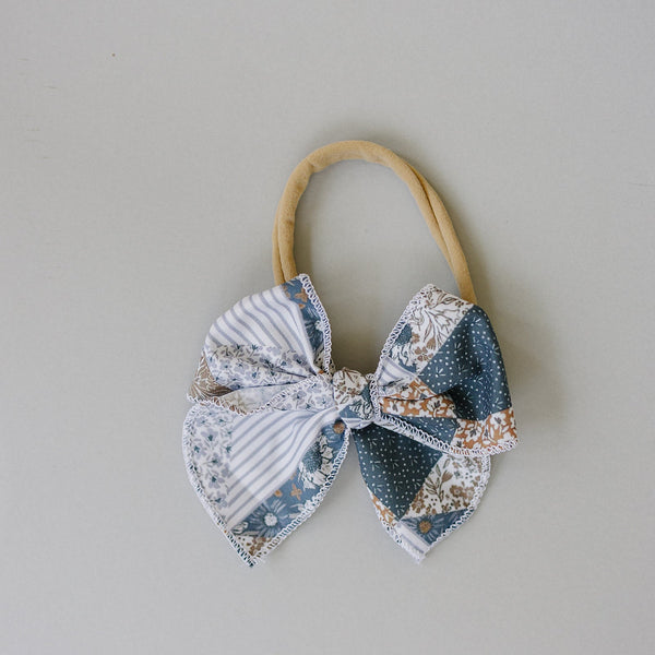 Patchwork Print Hair Bow
