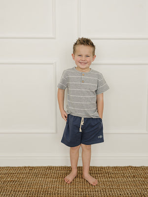 Navy Pocket Cotton Shorts